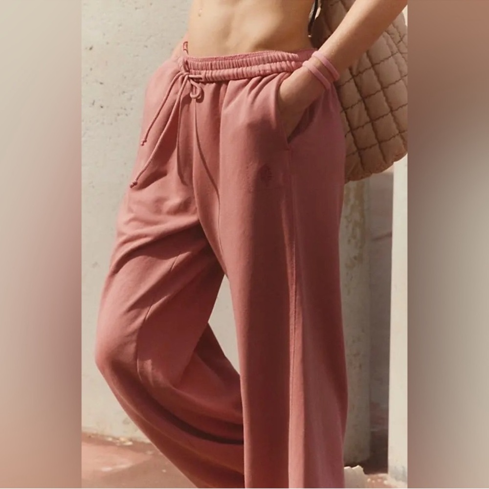 NWOT Free People Movement FP Movement All Star Solid Pants Medium Pink - Picture 4 of 9